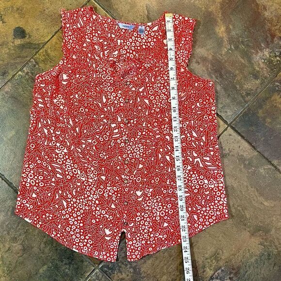 Izod Floral Sleeveless Blouse Medium - Picture 5 of 6